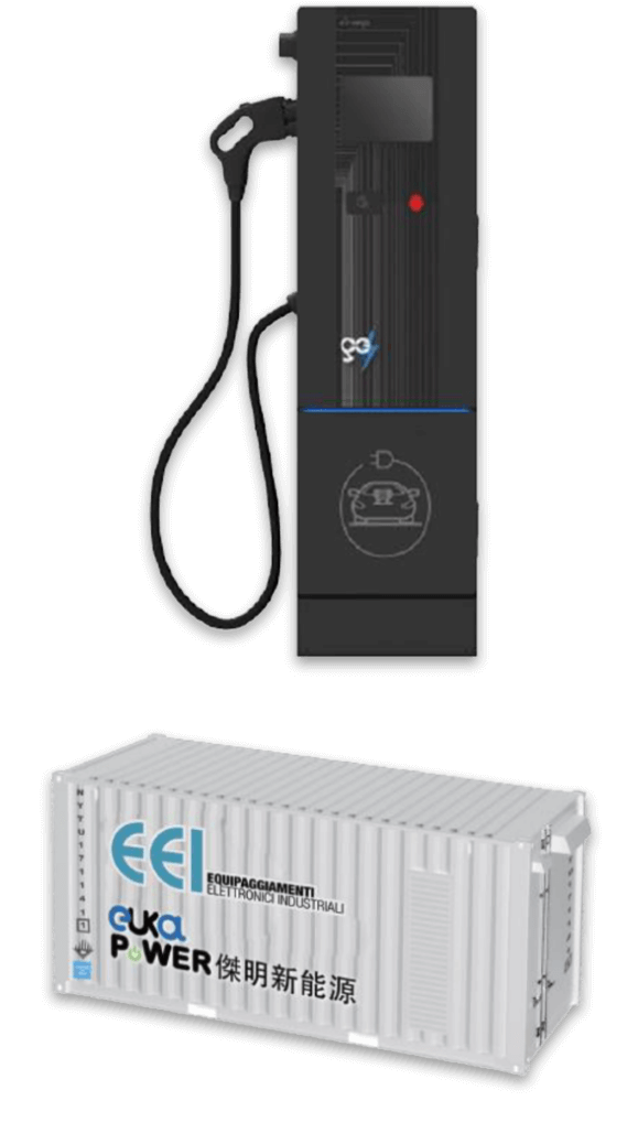 直流快速電動車300kW充電樁 + 儲能櫃